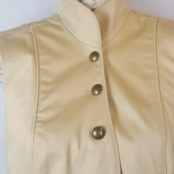 Rachel Zoe Vest Size Medium Military Style Cream - Picture 3 of 6